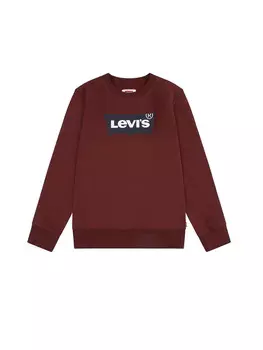 Толстовка felpa girocollo per ragazzi Levi'S, бургундия