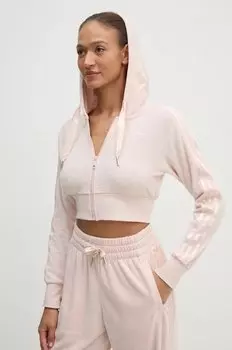 Толстовка Femme Galore с коротким капюшоном на молнии Adidas Originals, розовый