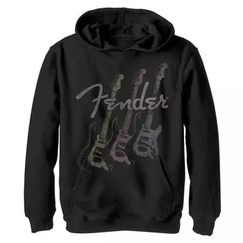 Толстовка Fender Stacked Guitar с выцветшим логотипом для мальчиков 8–20 лет Licensed Character