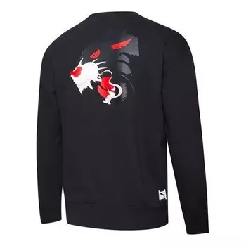 Толстовка fierce back printing sports round neck pullover black Puma, черный