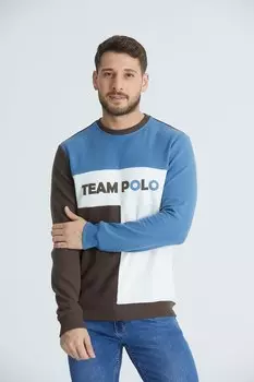 Толстовка Fiesta с колор-блоками Red, White And Blue, коричневый