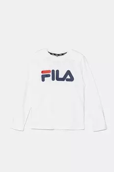 Толстовка Fila с длинными рукавами из хлопка для мальчиков и девочек BREY, белый