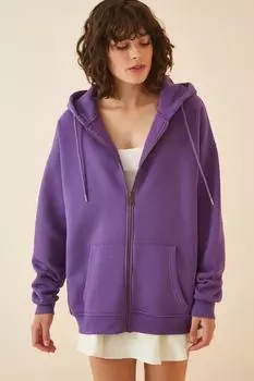 Толстовка - Фиолетовый - Oversize Happiness stanbul