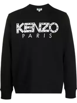 Толстовка Fishnet с вышитым логотипом KENZO, черный