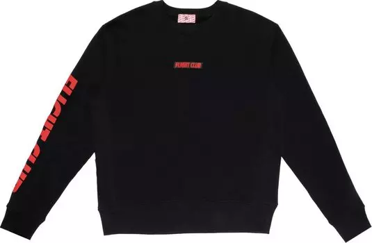 Толстовка Flight Club Oversized Logo Crewneck 'Black', черный