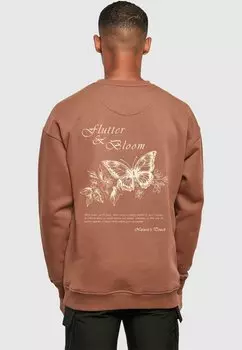 Толстовка FLUTTER AND BLOOM CREWNECK Merchcode, коричневый