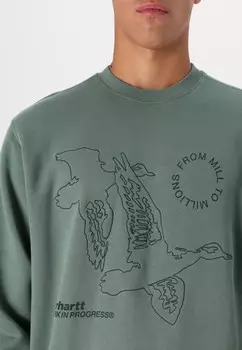 Толстовка FLYING DUCKS Carhartt WIP, темно-зеленый