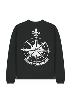 Толстовка FOLLOW YOUR DREAMS BACK PRINT UNISEX HEAVYWEIGHT Mira Paris, черный