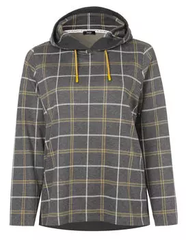 Толстовка FRAPP Kapuzen Modisches Kapuzen mit kariertem Allover Muster, цвет anthracite multicol.