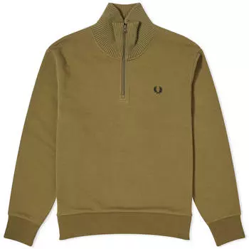 Толстовка Fred Perry Knitted Trim Zip Neck, цвет Uniform Green