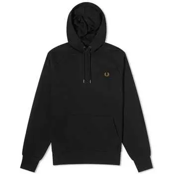 Толстовка Fred Perry с клетчатой лентой, черный