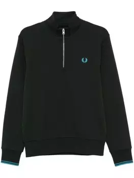 Толстовка Fred Perry с полумолнией, зеленый