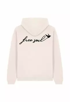 Толстовка FREE SOUL EMBROIDERY UNISEX OVERSIZE - Hoodie Mira Paris, кремовый