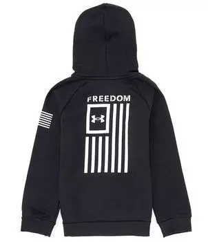 Толстовка Freedom Rival с длинными рукавами Under Armour для больших мальчиков 8–20, черный