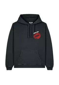 Толстовка FRENCH KISS EMBROIDERY UNISEX VINTAGE - Hoodie Mira Paris, цвет Black Denim