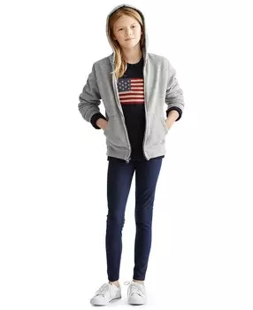Толстовка French Terry для больших, маленьких и маленьких девочек Polo Ralph Lauren