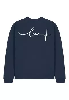 Толстовка FREQUENCY BACK EMBROIDERY UNISEX Mira Paris, темно-синий