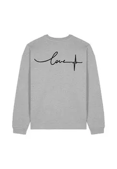 Толстовка FREQUENCY BACK EMBROIDERY UNISEX Mira Paris, пятнистый серый