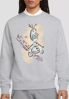 Толстовка FROZEN FIRE IT UP WITH OLAF AND BRUNI THE FIRE SPIRIT PRINT Disney, серый