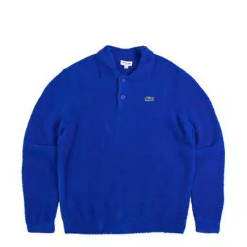 Толстовка fuzzy wool polo sweatshirt Lacoste, синий