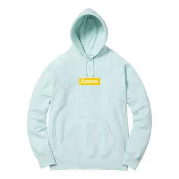 Толстовка fw17 box logo hoodie 'green' Supreme, зеленый