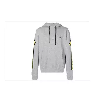Толстовка fw18 arrows normal fit hooded sweater 'grey yellow' Off-White, серый