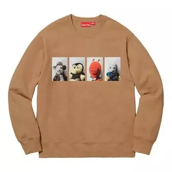 Толстовка fw18 mike kelley ahhyouth! crewneck sweatshirt light brown Supreme, коричневый