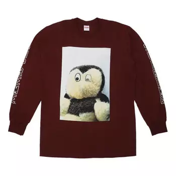 Толстовка fw18 mike kelley ahhyouth! l/s tee ash grey t Supreme, красный