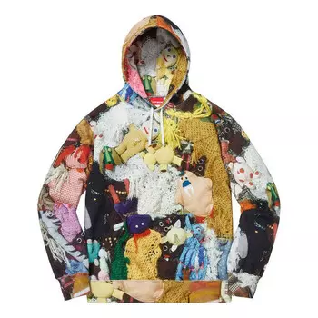 Толстовка fw18 mike kelley more love hours than can ever be repaid hooded sweatshirt multicolor Supreme, мультиколор