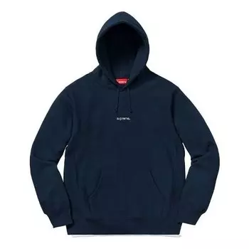 Толстовка fw18 trademark hooded sweatshirt 'navy' Supreme, синий