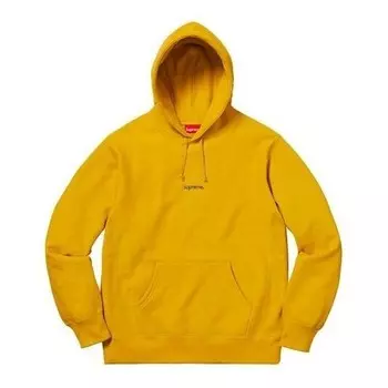 Толстовка fw18 trademark hooded sweatshirt 'yelllow' Supreme, желтый