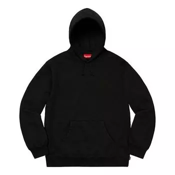 Толстовка fw19 week 12 rhinestone script hooded sweatshirt black Supreme, черный