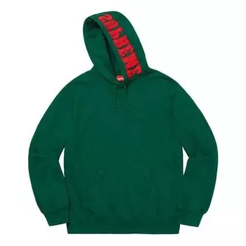 Толстовка fw19 week 14 mirrored logo hooded sweatshirt Supreme, зеленый