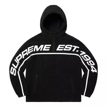 Толстовка fw19 week 15 polartec half zip hooded sweatshirt Supreme, черный