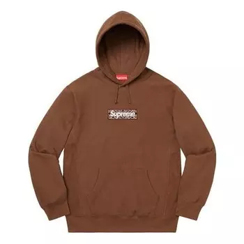 Толстовка fw19 week 16 bandana box hooded sweatshirt Supreme, коричневый