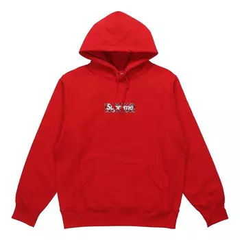 Толстовка fw19 week 16 bandana box logo hooded sweatshirt 'red' Supreme, красный