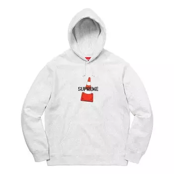 Толстовка fw19 week 1 cone hooded sweatshirt Supreme, серый