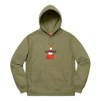 Толстовка fw19 week 1 cone hooded sweatshirt 'green' Supreme, зеленый