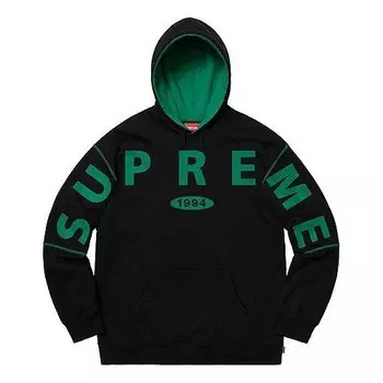 Толстовка fw19 week 1 spread hooded sweatshirt Supreme, черный