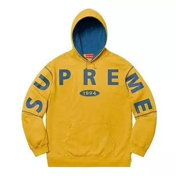 Толстовка fw19 week 1 spread logo hooded sweatshirt 'yellow' Supreme, желтый