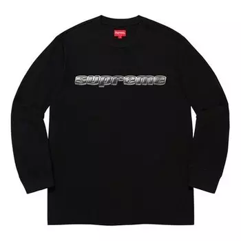 Толстовка fw19 week 3 chrome logo l/s top logo Supreme, черный