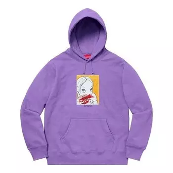Толстовка fw19 week 3 nose bleed hooded sweatshirt Supreme, фиолетовый
