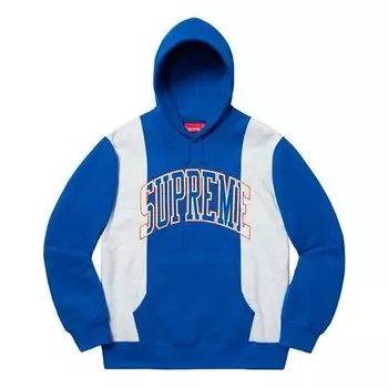 Толстовка fw19 week 4 paneled arc hooded sweatshirt Supreme, синий