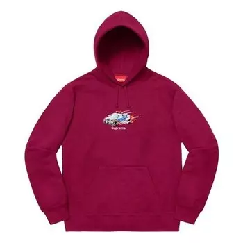 Толстовка fw19 week 5 cop car hooded sweatshirt Supreme, фиолетовый