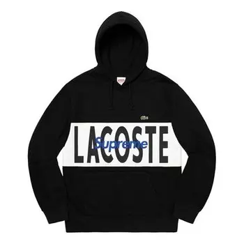 Толстовка fw19 week 5 x lacoste panel hooded sweatshirt Supreme, черный