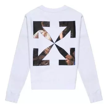 Толстовка fw20 caravaggio angel sweatershirt Off-White, белый