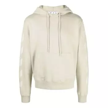 Толстовка fw21 logo pattern ordinary version green Off-White, зеленый