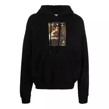 Толстовка fw21 pattern alphabet printing drawstring pullover version black Off-White, черный