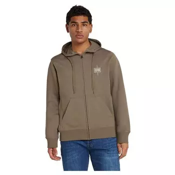 Толстовка G-Star Logo full zip, коричневый