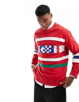 Толстовка GANT 75th Anniversary Capsule с принтом красного цвета